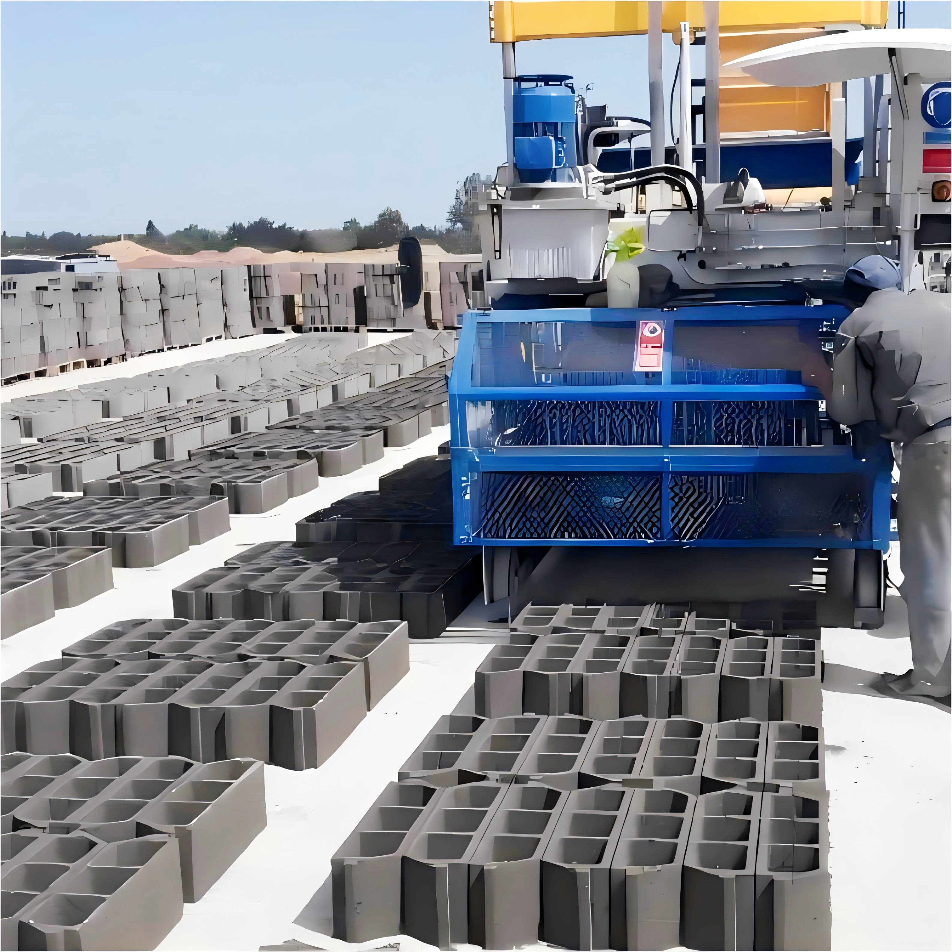 Interlámetro de cemento hueco Interlocking Brick Maquinery Automatic Cor Huevo Posting Huling Block Machine