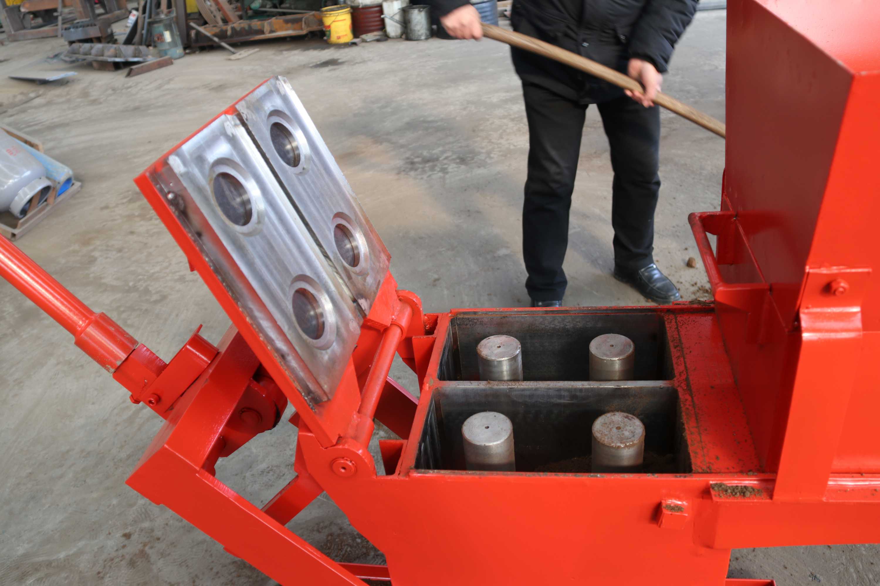 m&aacute;quina de fabricaci&oacute;n de bloques manual